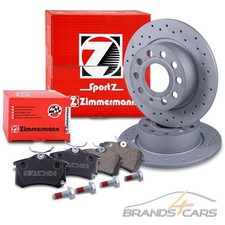 ZIMMERMANN SPORT-BREMSSCHEIBEN + BELÄGE HINTEN FÜR VW EOS AB 06-