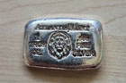 Atlantis Mint LION- 1 oz .999 Fine Silver Hand Poured Bar