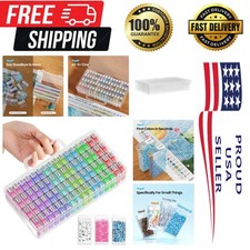 Lightweight 64 Container Diamond Art Organizer with Easy Access Label Stickers