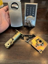 Defiant A22-WG040 Keypad Deadbolt Lock Satin Nickel - Tested, w/ Keys & Parts