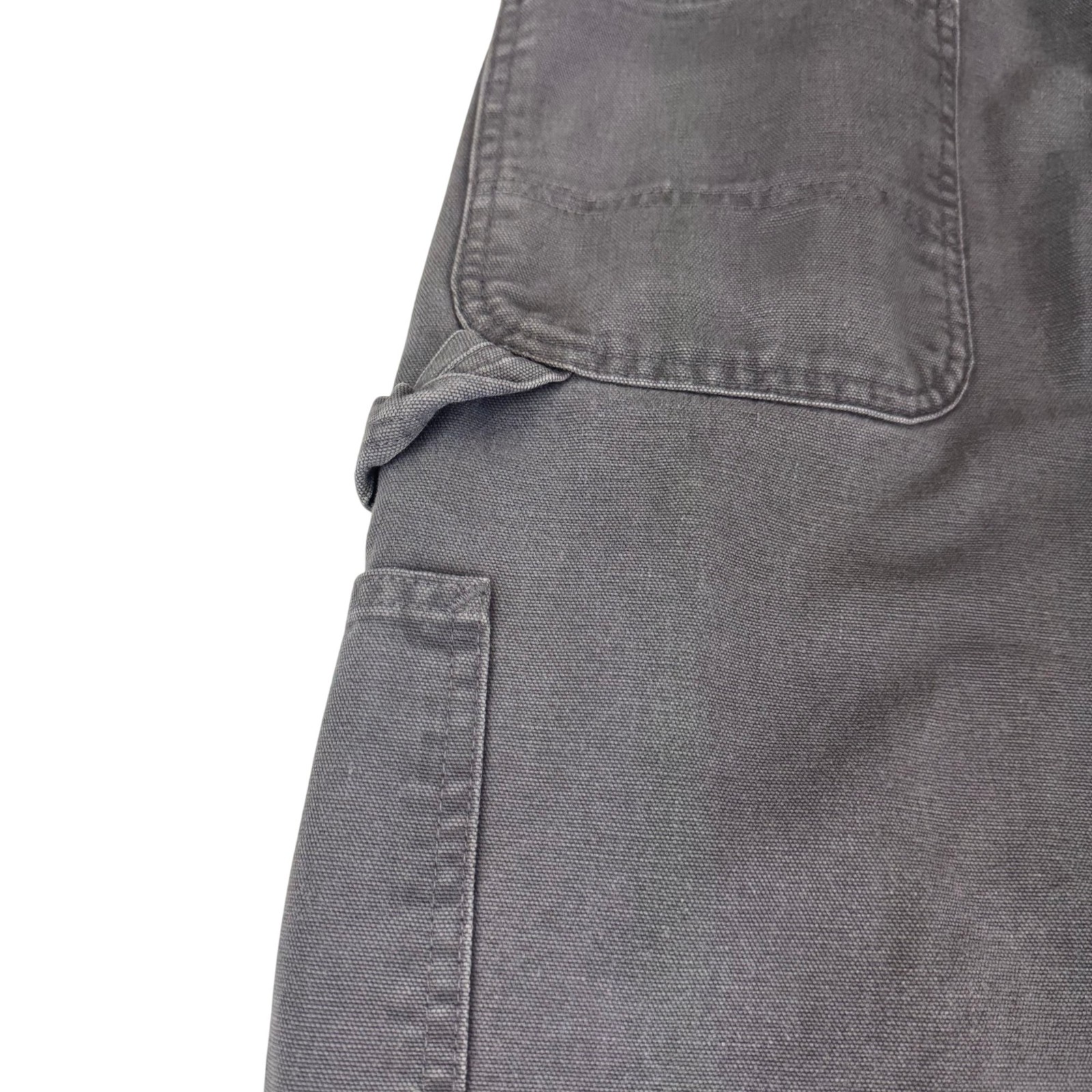 Carhartt Carpenter Trousers Mens W36 L32 Grey Cotton Flannel Lined Workwear Jean image 5