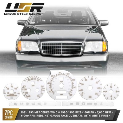 AMG Style White Gauge Face SD / SDL For 1991-1993 Mercedes W140 S