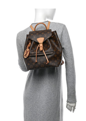     100% AUTHENTIC Louis Vuitton Montsouris PM Backpack Brown Canvas Monogram