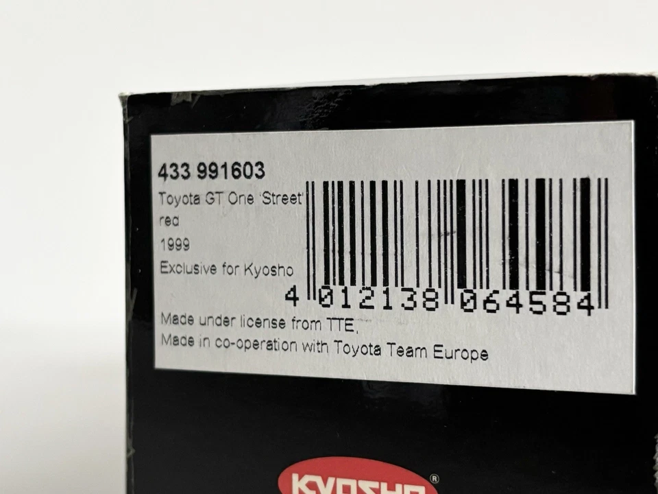 ¡Extremadamente Raro 1:43 Minichamps Kyosho 1999 Toyota GT One Street Edición Limitada! Foto 4 de 4