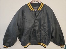 Vintage King Louie Black Bomber Jacket Size XL Made In USA