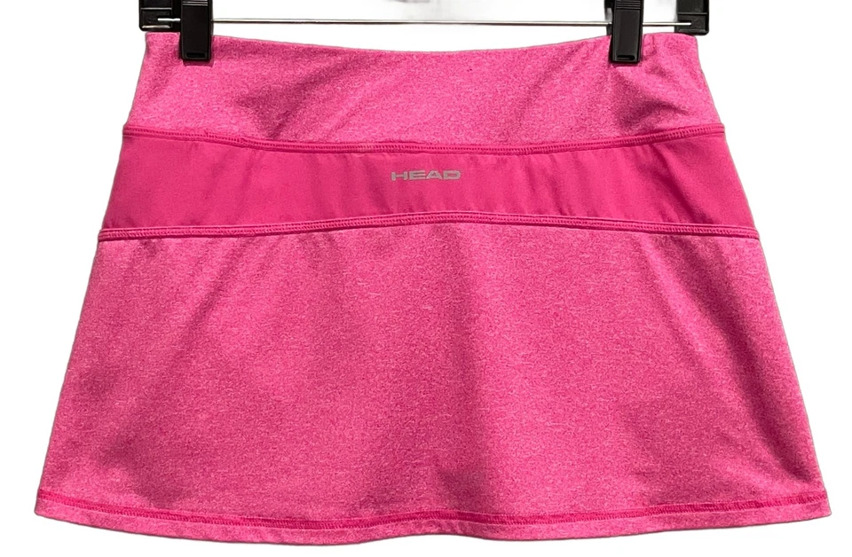 Falda de golf tenis talla pequeña cabeza con shorts skort rosa atlético elástico Foto 2 de 4