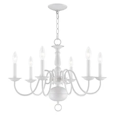 Livex Lighting - Williamsburgh - 6 Light Chandelier in Traditional Style - 24