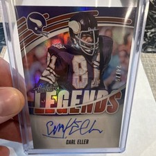 Carl Eller 2025 Panini Absolute Legends Auto Purple /75 Vikings ALS-CER