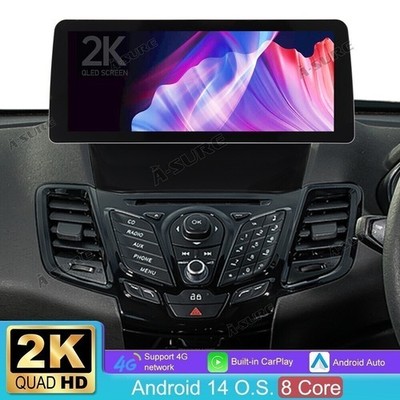 12.3'' 2K 4+64G Android 14 CarPlay Autoradio GPS FM Für Ford Fiesta MK6 2008-2016