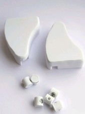 Awning Plastic End Caps Set Left And Right With Pegs white.