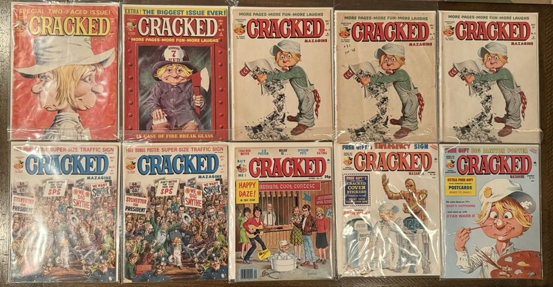 Cracked Magazine Lot #69-72 & #146-147 1967–79 VTG Humor Comics 10 Issues C27#01