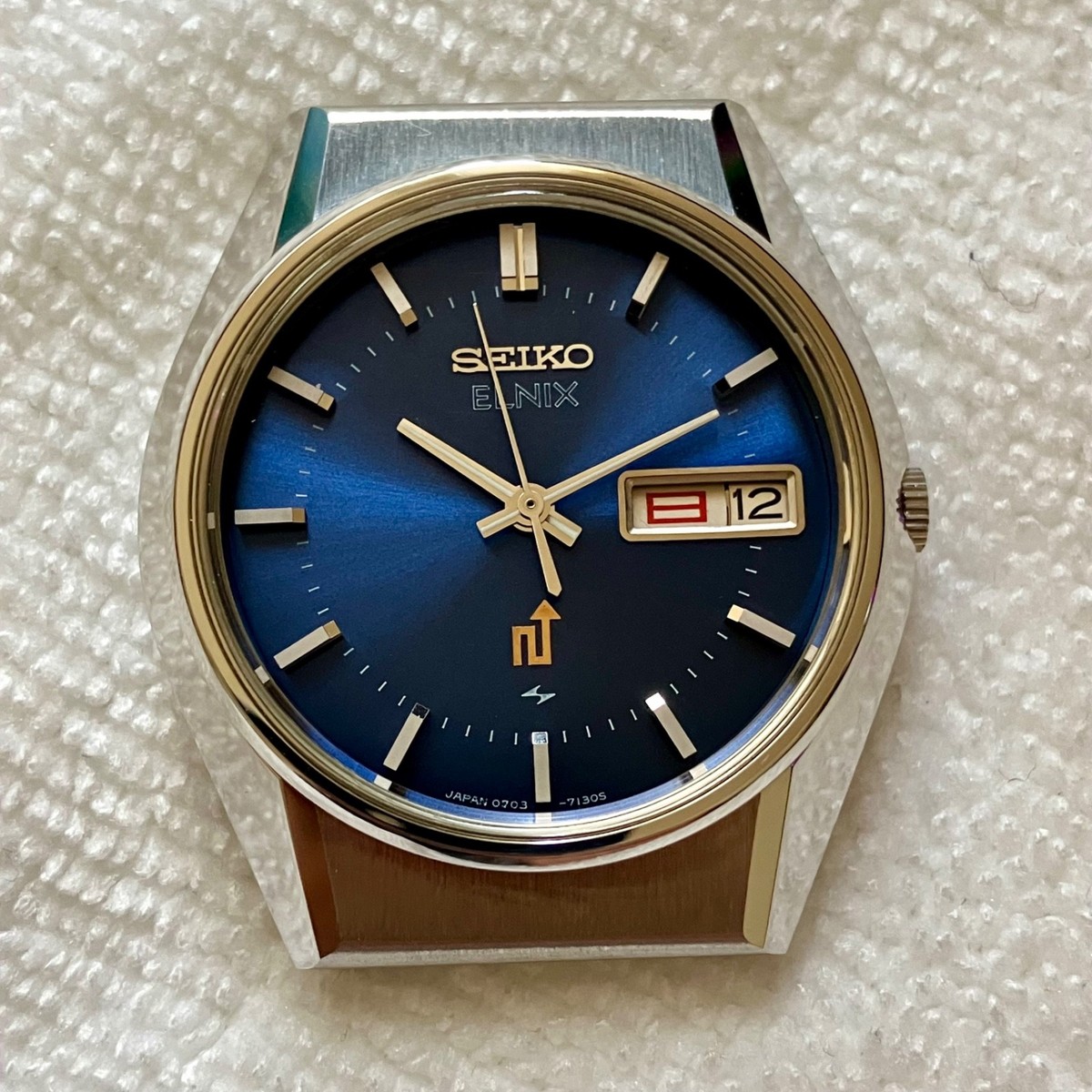 Seiko Elnix 0703-7110 Blue Electronic Transistorized Watch - New