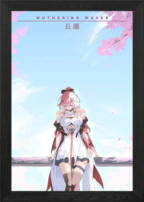 Gerahmtes Wandbild Poster Leinwanddruck Bild Wuthering Waves Changli Anime Girl