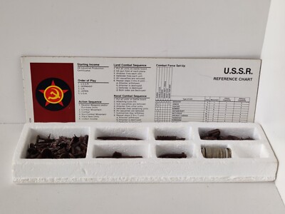 Milton Bradley Axis and Allies Boardgame 1986 USSR Replacement Pieces with Card