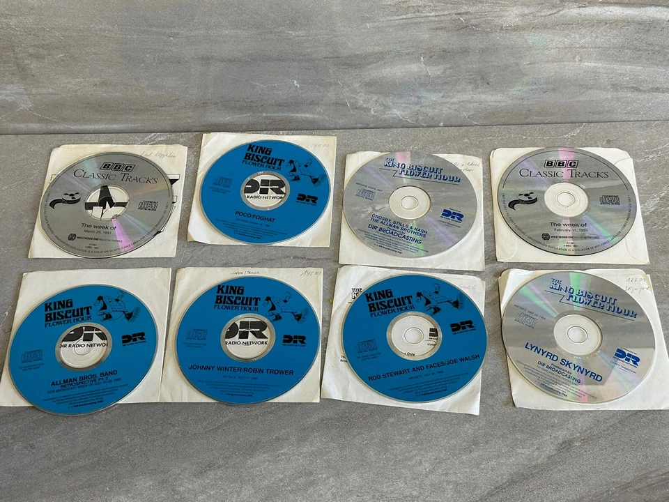 8x Promotion CD Led Zeppelin Lynyrd Skynyrd Promo Dir Broadcast Radio Network #B