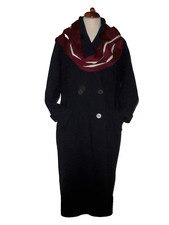 Nuage Pure Wool Navy Coat Size Uk 16 Made In England