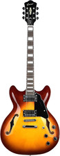 Full Scale Electric Guitar Semi-Hollow Body Guitar Stainless Steel Frets Vintag