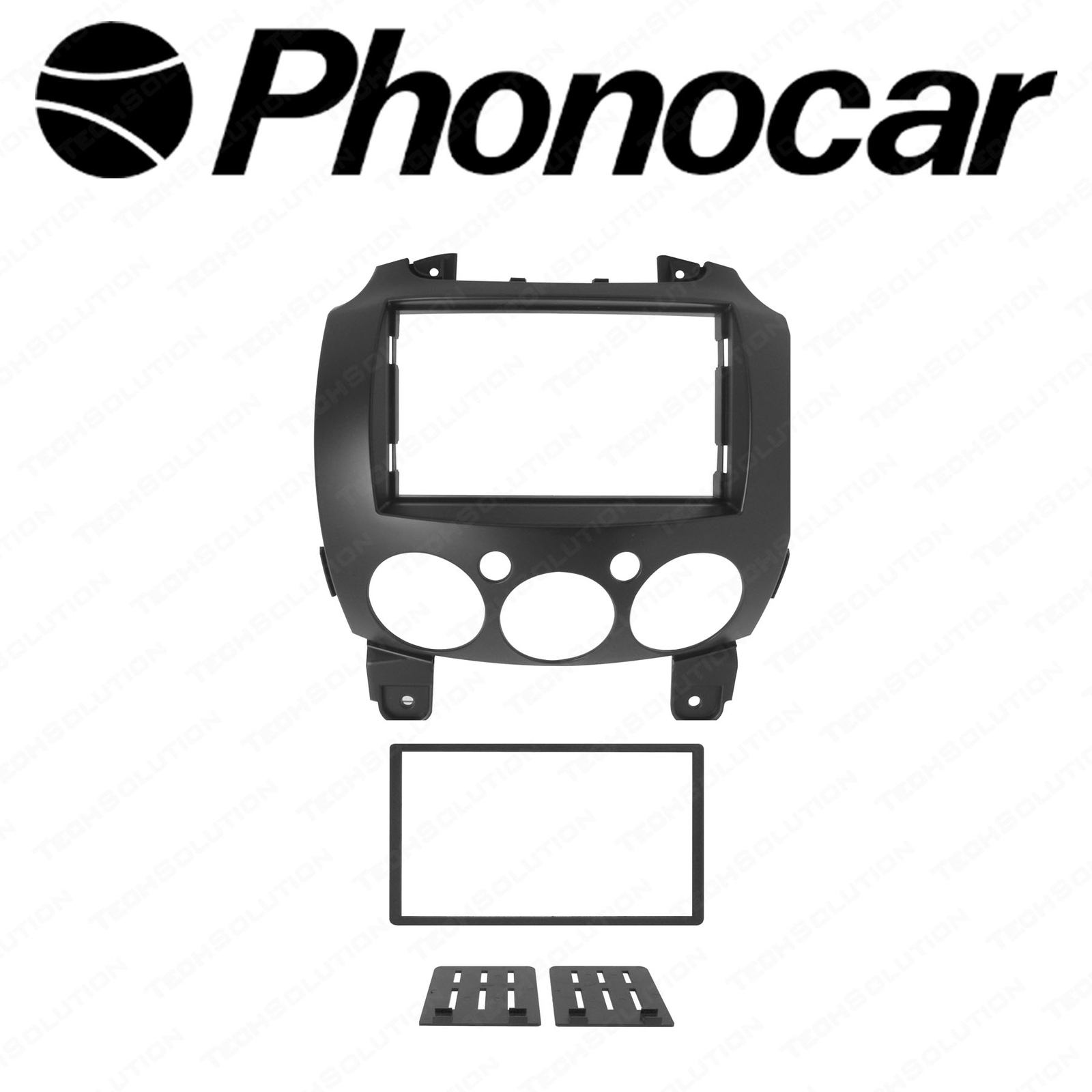 Cornice Radio Phonocar 3/593 Mazda 2 08-14 - Kit Adattatore 2DIN Nero