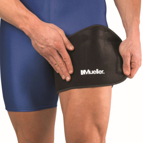 Mueller Thigh Support Neoprene Sleeve Quad Brace Hamstring Strap Pain