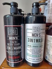 Dead Sea Collection Men's Sandalwood  Eucalyptus/Mint Face Body Hair 3 In 1 33o