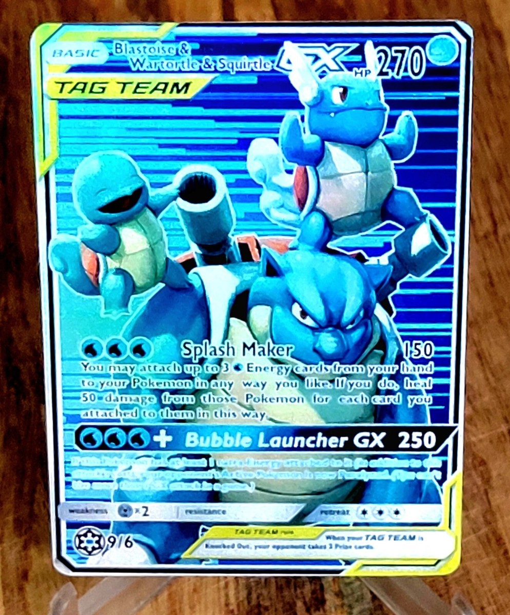 Pokemon Blastoise Wartortle Squirtle GX Anima Doujin ACG DIY Custom Card  Holo | eBay