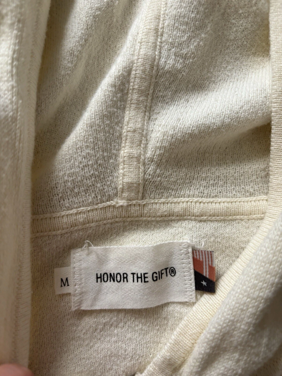 OFF WHITE Felpa con cappuccio e zip ritagliata Honor The Gift da donna taglia media