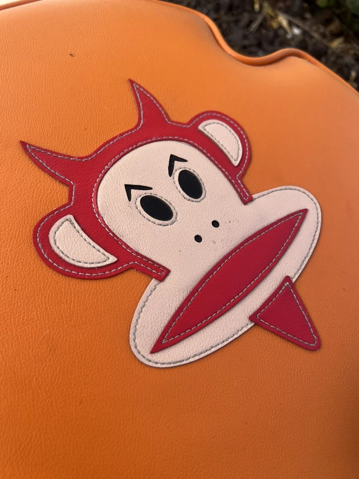 PAUL FRANK Orange foot Stool w/ RED DEVIL Monkey Julius - New In Box - Image 3 of 4