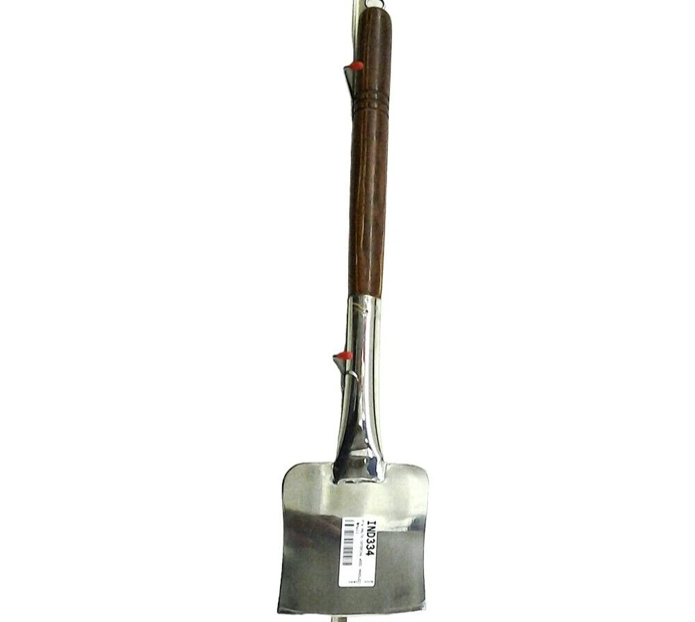 Stainless Steel 20'' Wooden Handle Wok Shovel Flat Palta Mixer