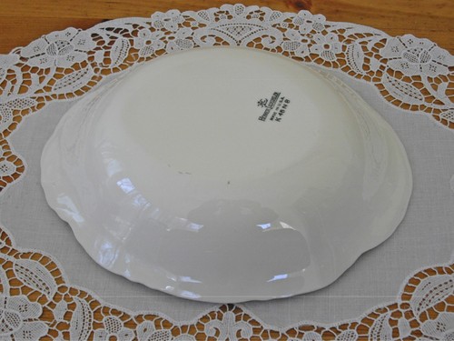 Vintage Homer Laughlin Pink & Yellow Roses Oval Serving Bowl K 46 N8~ 7" x 9 1/4 - Picture 7 of 7