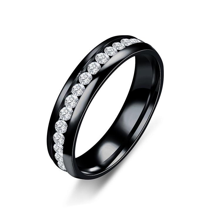 6mm Stainless Steel CZ Wedding Band For Men & Women – Silver, Gold, Or Black Finish