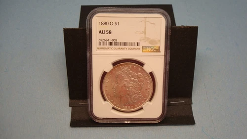 1880 O NEW ORLEANS MORGAN SILVER DOLLAR NGC AU 58