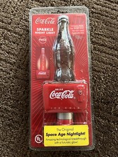 Vtg NEW NOS Coca-Cola Soda Bottle Sparkle Night Light Space Age Marvel