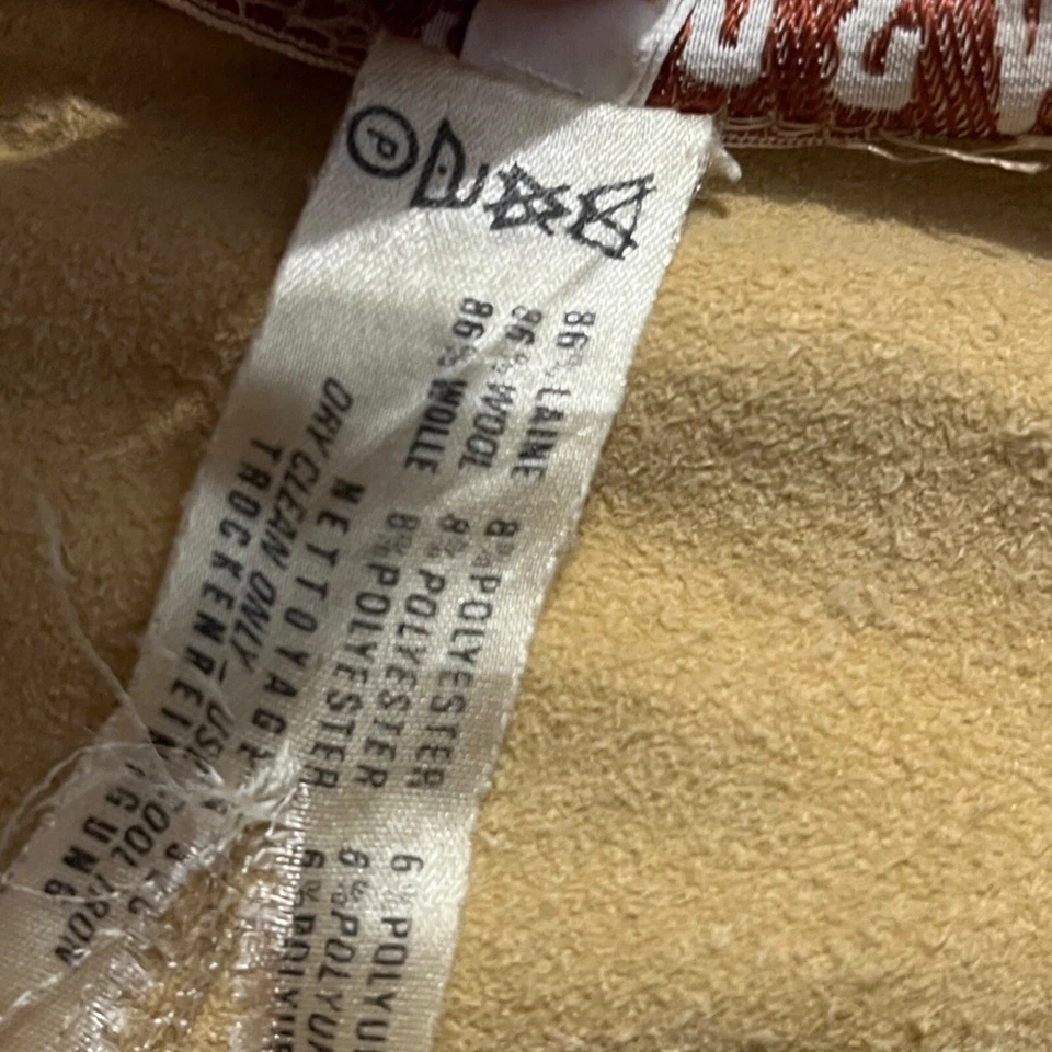 Camisa Tricosa Años 60 70 Para Mujer Talla S Mezcla Lana Imitación Gamuza Borde Hecha en Francia Foto 3 de 4