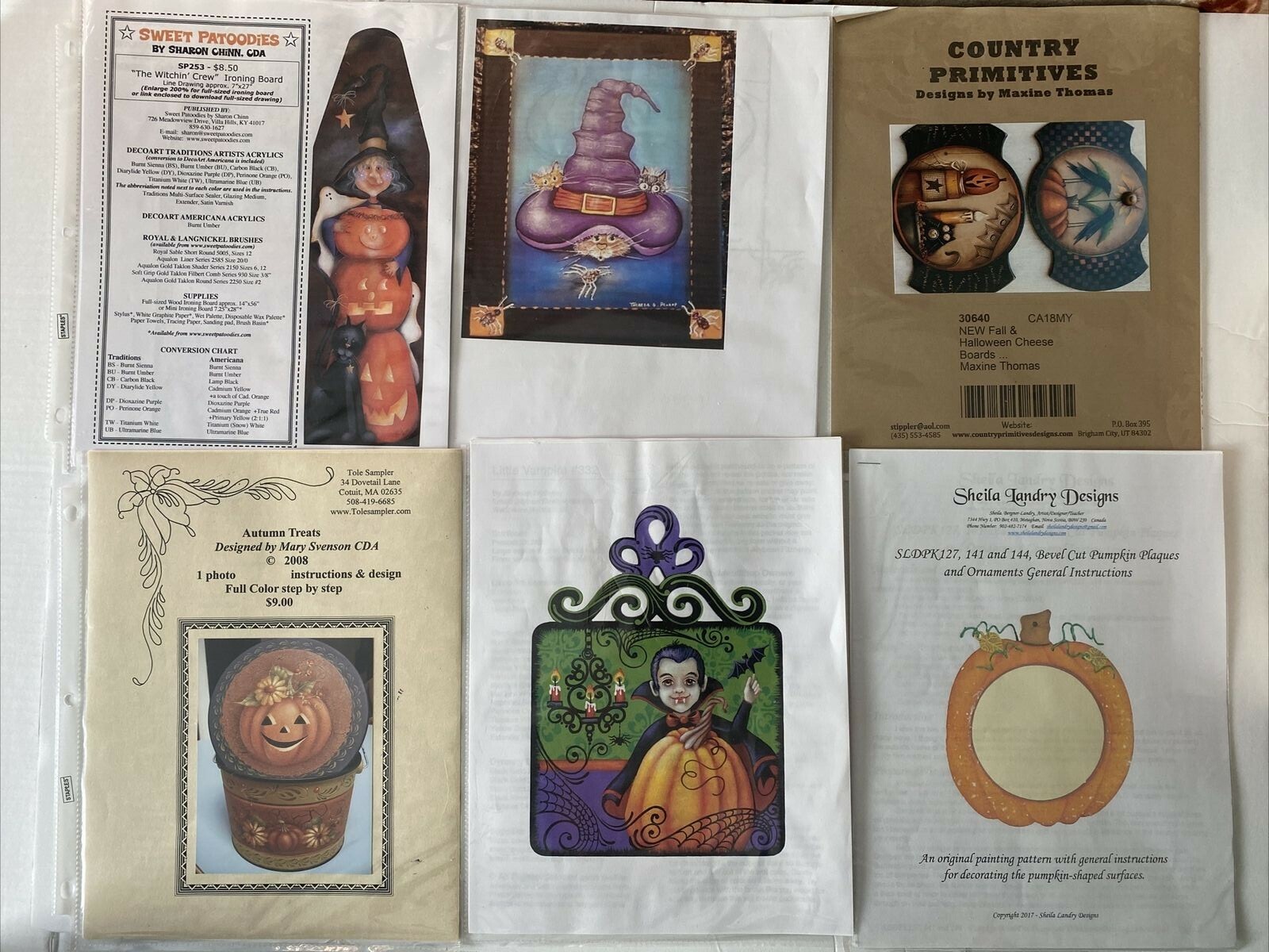 DIY Arts & Crafts Tole Painting Halloween Patterns Various Artists Lot of 6  | eBay