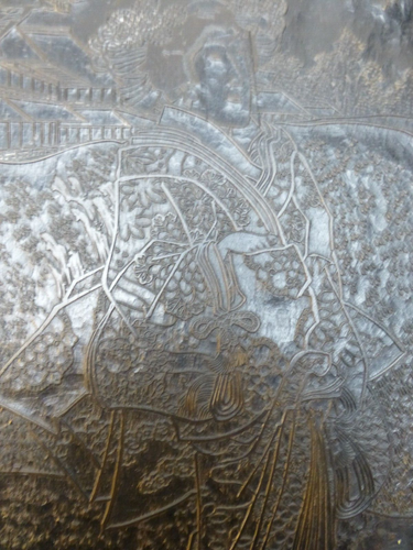 Rare Antique Ukiyo-e Cherrywood Carved Key Block by Kunisada/Toyokuni III - Picture 3 of 8