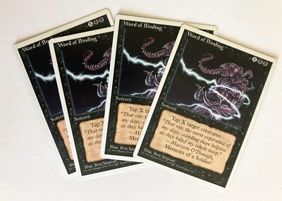 Word of Binding (4) Fourth Edition NM MTG Magic the Gathering