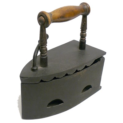 Ancien Maillet En Bois Et Fer – Outil De Coiffeur / Art Populaire – Manche 14,5 Cm