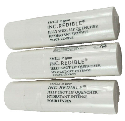 Lot of 3: INC.redible Jelly Shot Lip Quencher EX REVENGE 0.03 oz New Sealed