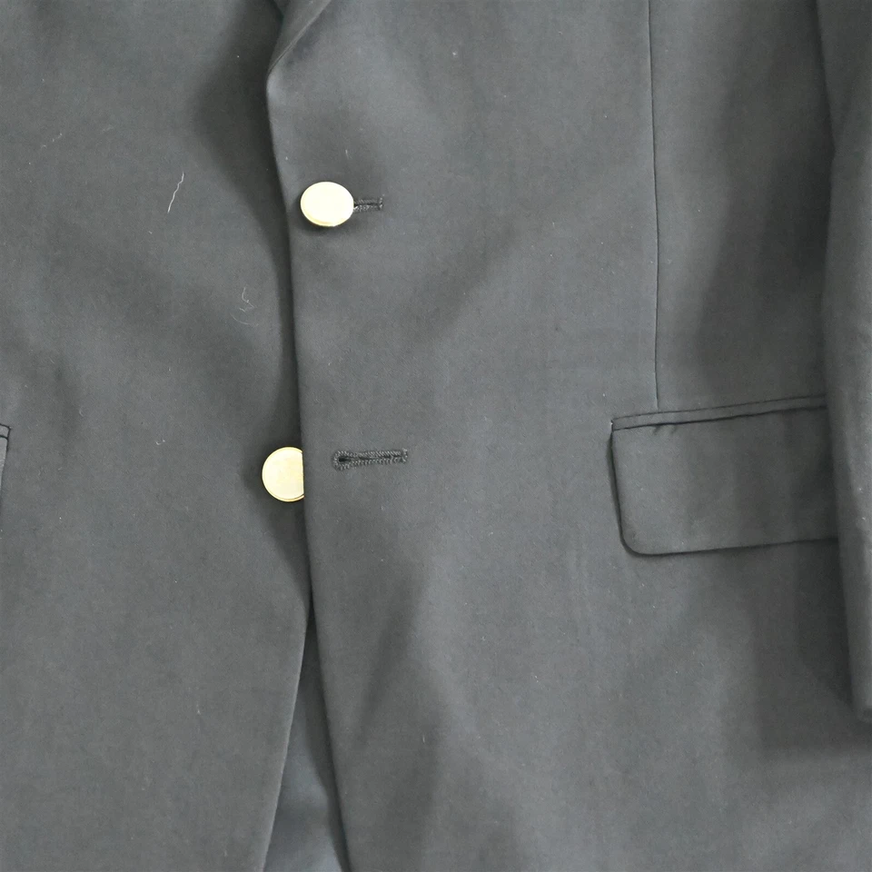 Chaqueta Blazer Abrigo Deportivo Burberry London 39R 40R Negro Plata Botón Lana Foto 3 de 4