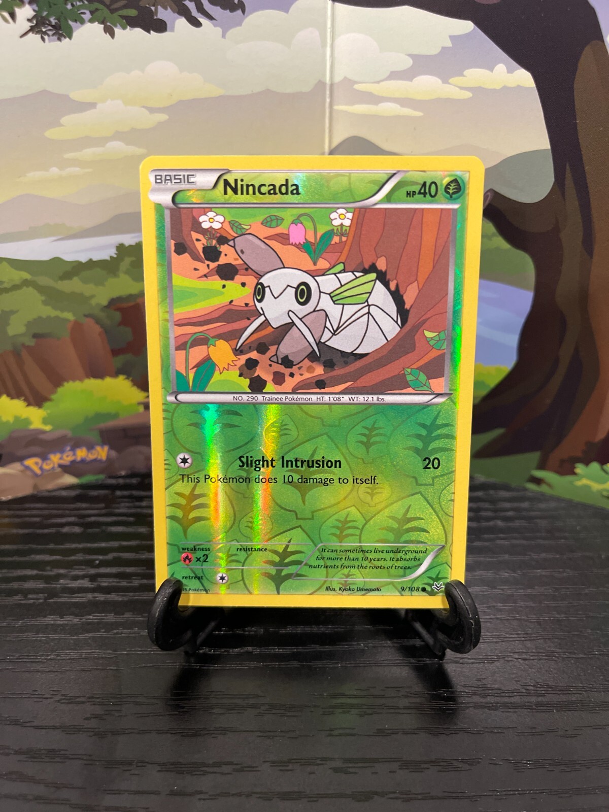 Nincada 9/108 - Roaring Skies - Common - Reverse Holo - Pokemon Card TCG - LP