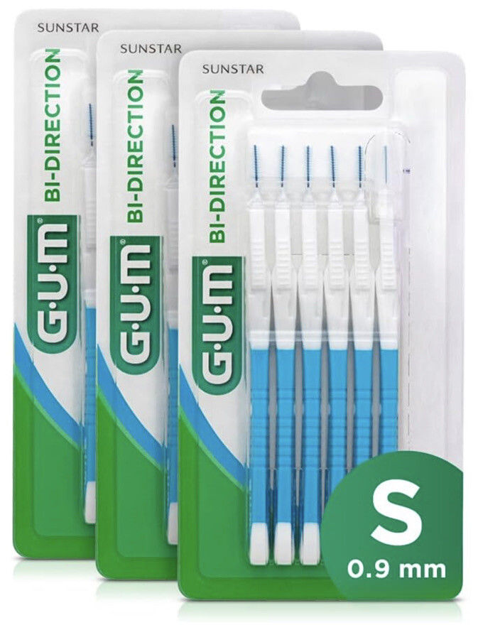 Brossettes interdentaires GUM Bi-Direction 0,9mm cure-dent nettoyant interdentaire