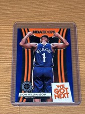ZION WILLIAMSON 2019-20 NBA HOOPS PREMIUM STOCK WE GOT NEXT BLUE PRIZM ROOKIE RC
