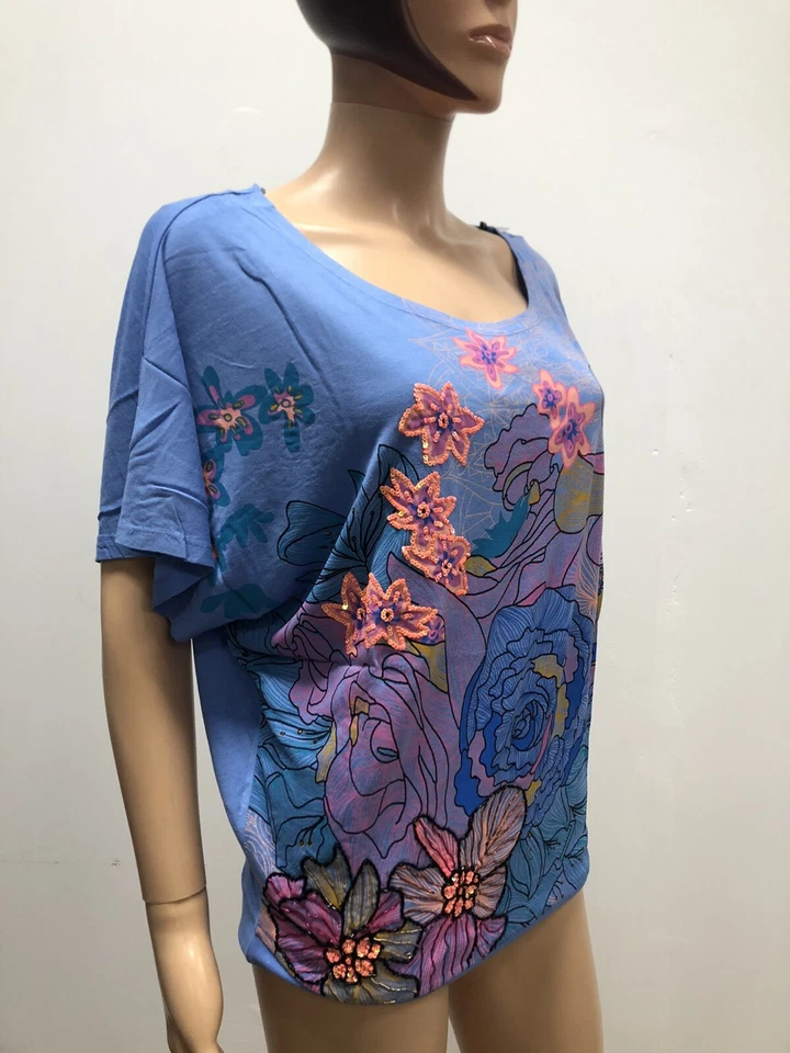 Superior Mujer Desigual Color TALLA S Multicolor Nuevo - Imagen 3 de 4
