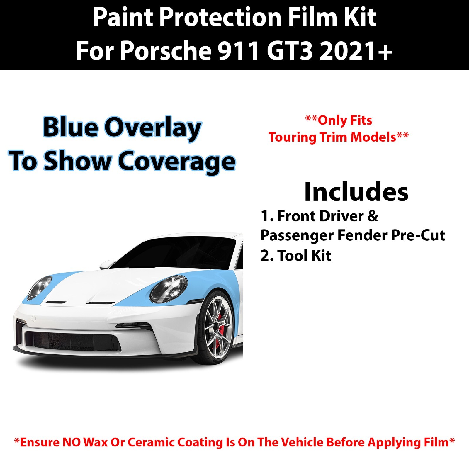Porsche 911 GT3 2021-2025 Paint protection films Set