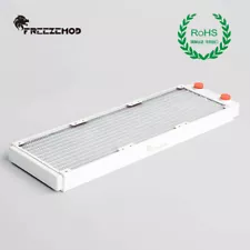 FreezeMod 360mm White G1/4" Threads Copper Radiator for PC Water Cooling TSRP-WP