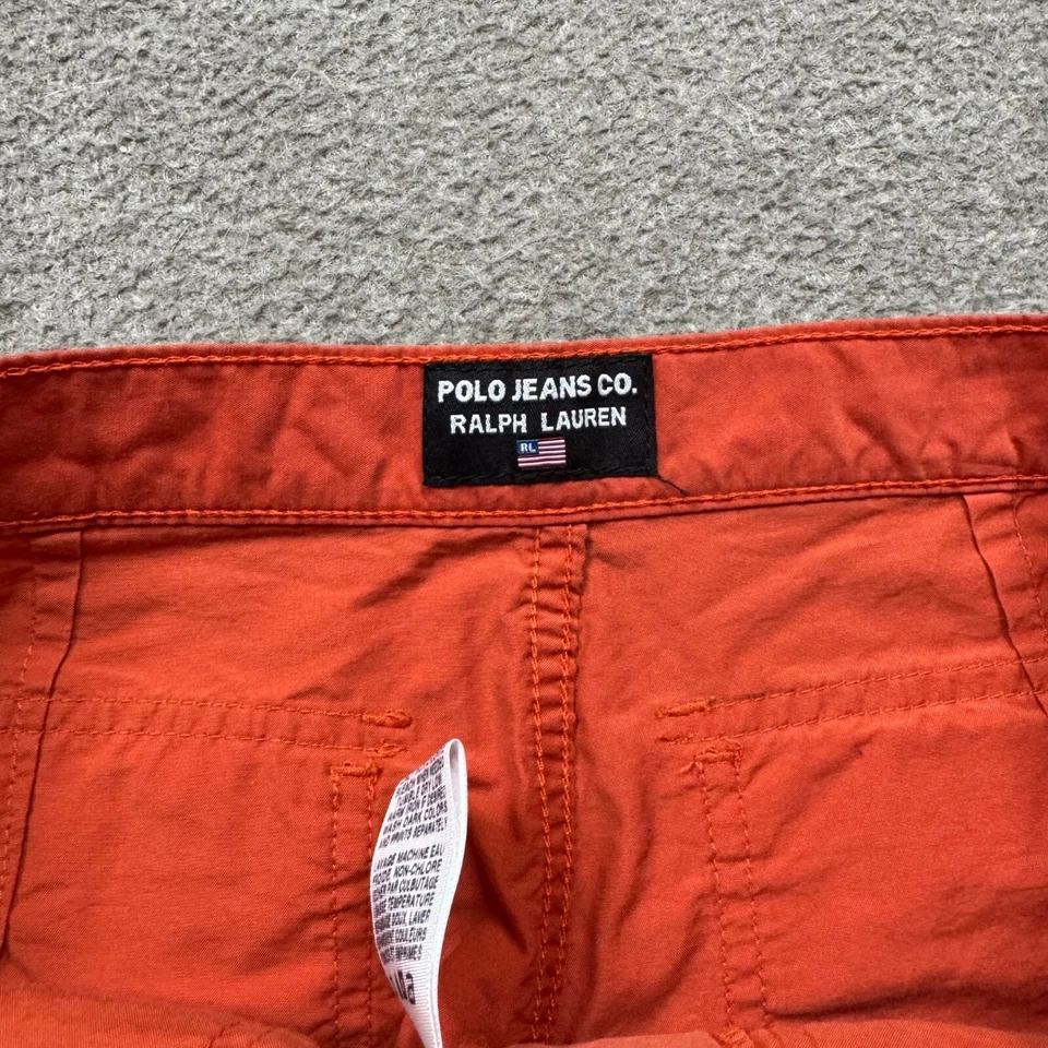Polo Jeans Co. Shorts Womens 8 Orange Cargo Pockets Dunne Vintage Y2K Ladies PRL - Image 2 of 4