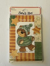 Suzy's Zoo Thank You Cards Suzy Spafford Dancing Bear Pack of Ten w/ Envelopes