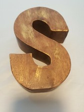 Wood letter S
