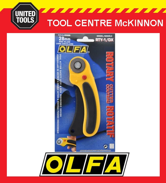 OLFA RTY-1/DX 28mm ROTARY CUTTER SEWING & QUILTING CRAFT CUTTER