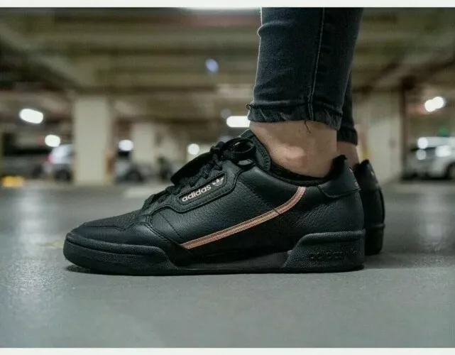 Adidas Continental 80 Leather Casual Women&#039;s Black | eBay